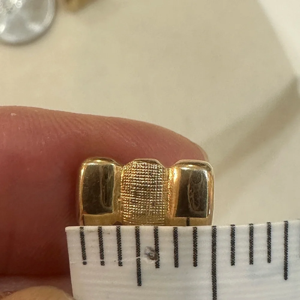 Vintage Signed Swank Gold Tone Textured Block Cufflinks - MCM Non-Magnetic
